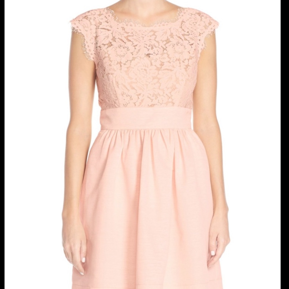Eliza J Blush Pink Lace Dress